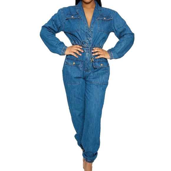 Denim Jumpsuit - Picture 2 of 5